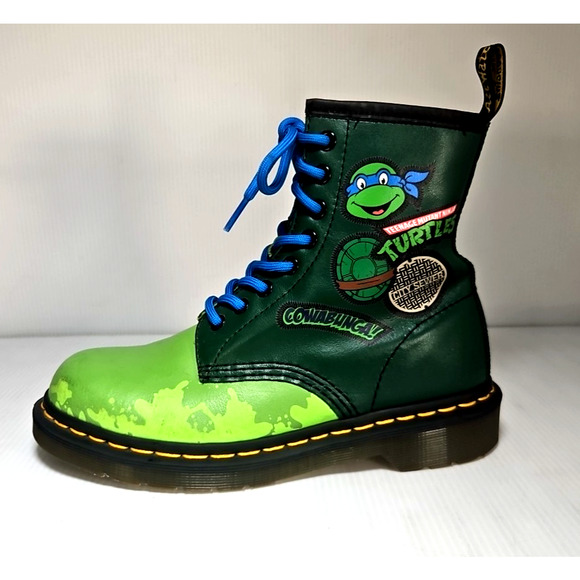 Dr. Martens TMNT Leonardo Boots GLOW IN THE DARK – Rare – Women’s 7 / Men’s 6 - Picture 3 of 14